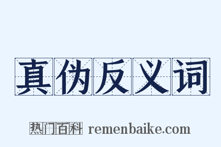 真伪反义词是什么意思的图片